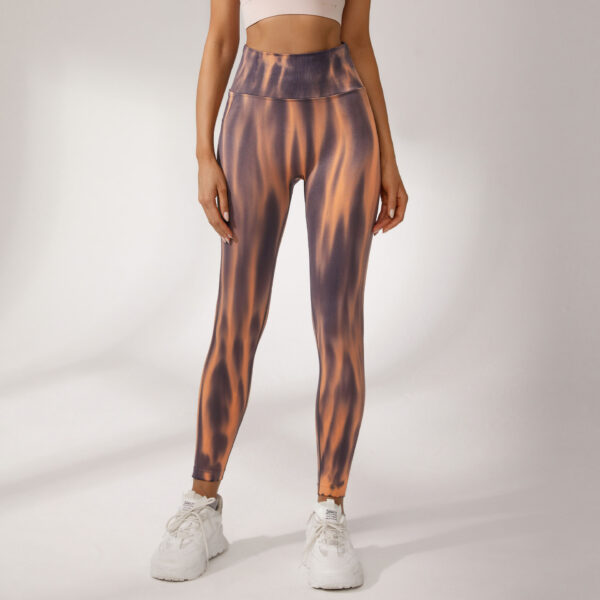 Tie-Dye Printed High Waist Peach Butt Yoga Pants