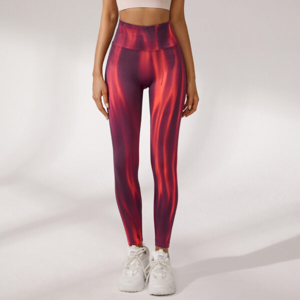 Tie-Dye Printed High Waist Peach Butt Yoga Pants