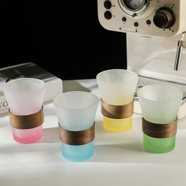 12oz Creative Gradient Vertical Coffee Cup