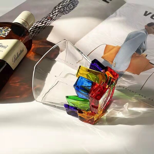 12oz Colorful Ice Cube Whiskey Cup