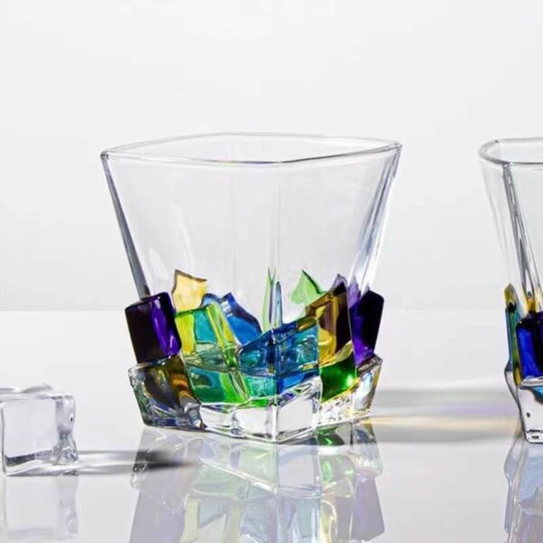 12oz Colorful Ice Cube Whiskey Cup