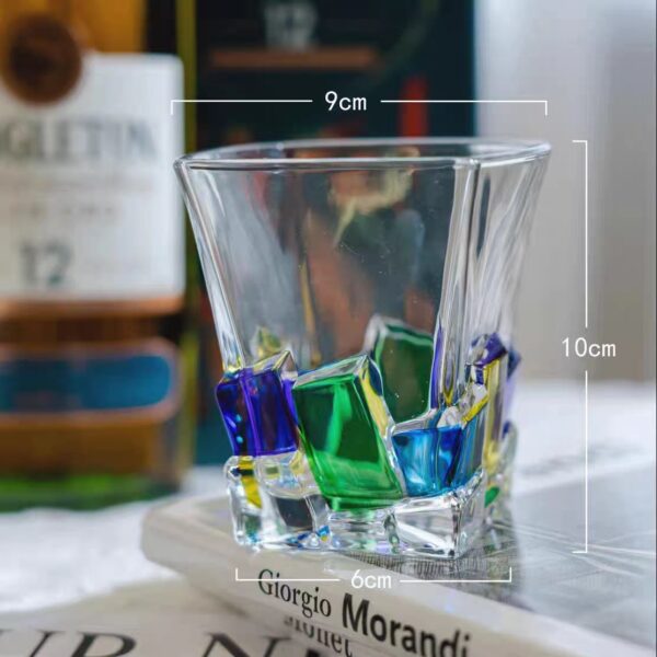 12oz Colorful Ice Cube Whiskey Cup