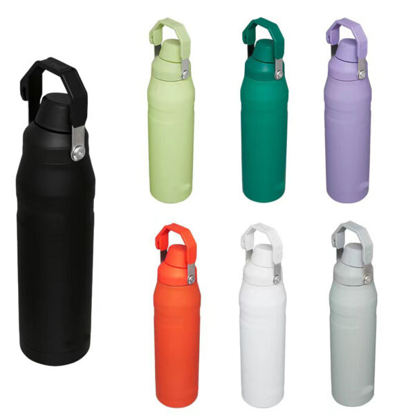 16oz Stainless Steel Handheld Insulated Crooked Mouth Sports Bottle