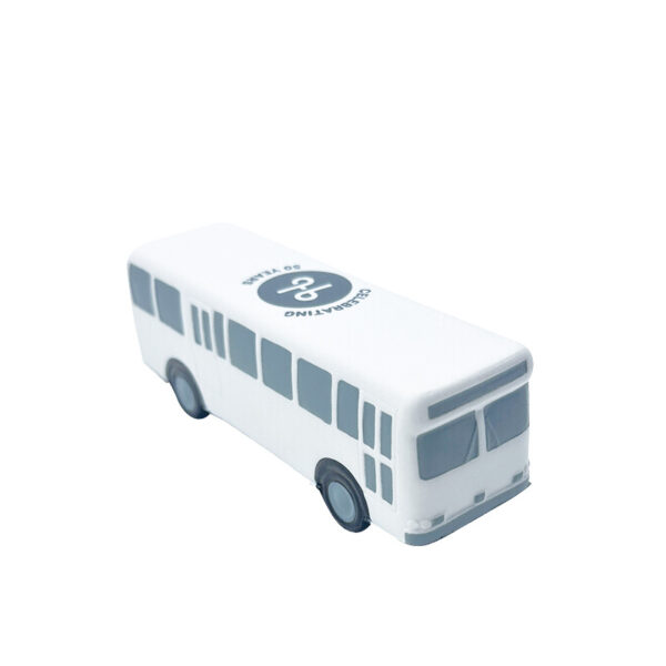 PU Foam Metro Bus Shaped Stress Reliever with Customized Logo