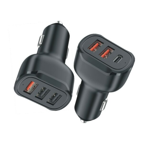 3-Port Usb Car Charger 2.1 Amp Fast Charging Cable