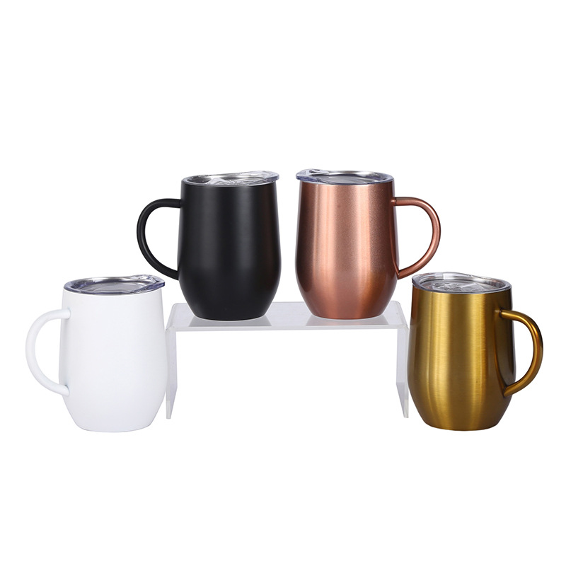 12 Oz Stainless Steel Camping Mug With Handle