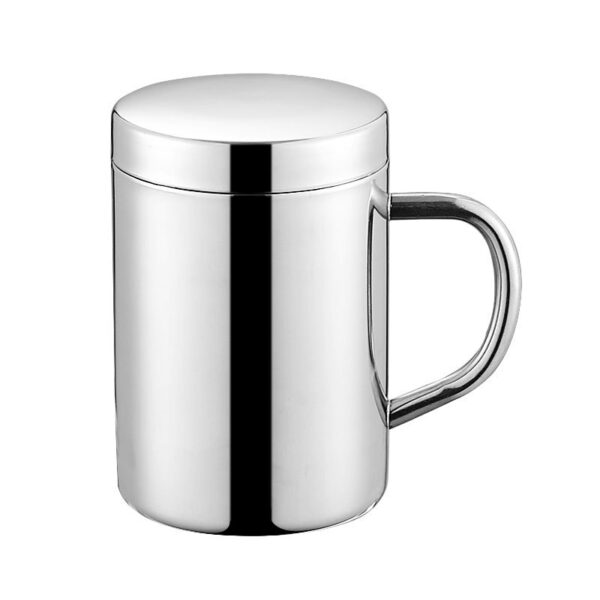 Stainless Steel Coffee Mug With Lid And Handle