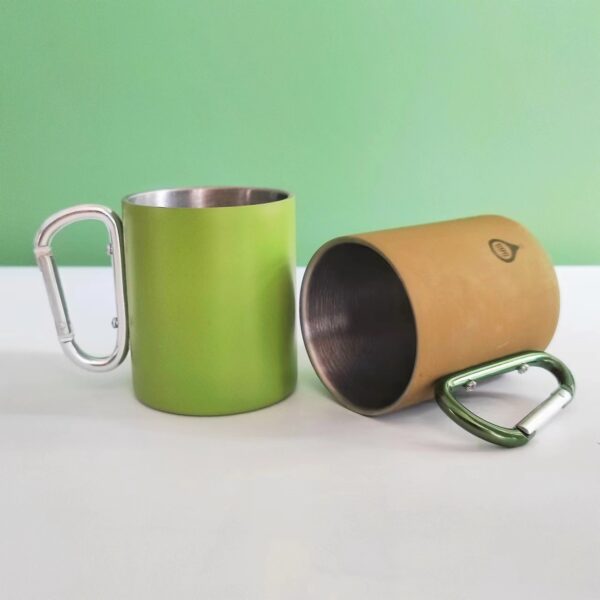 10 oz. Carabiner Handle Stainless Steel Mug