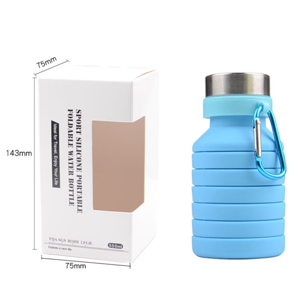 Custom 17 oz Leak Proof Twist Cap Collapsible Water Bottle