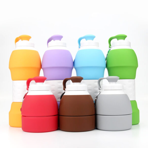 20oz Collapsible Silicone Reusable Portable Water Bottle