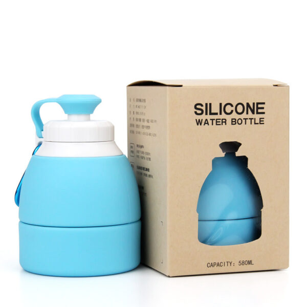 20oz Collapsible Silicone Reusable Portable Water Bottle