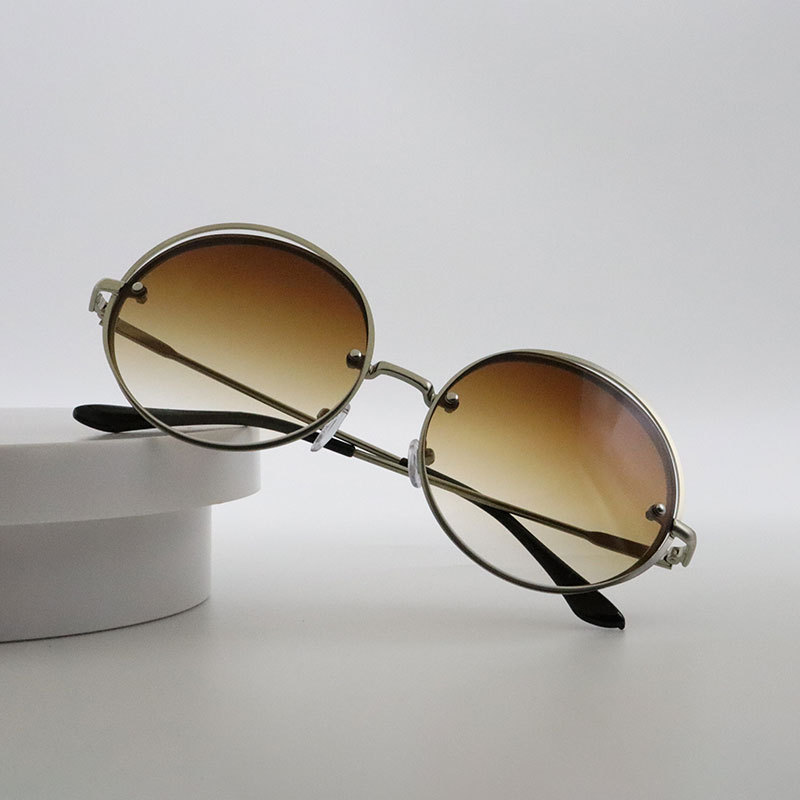 Fashion Plastic Circle Frame Promotional Sunglasses