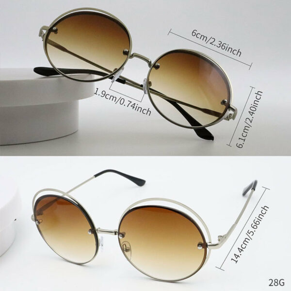 Fashion Plastic Circle Frame Promotional Sunglasses