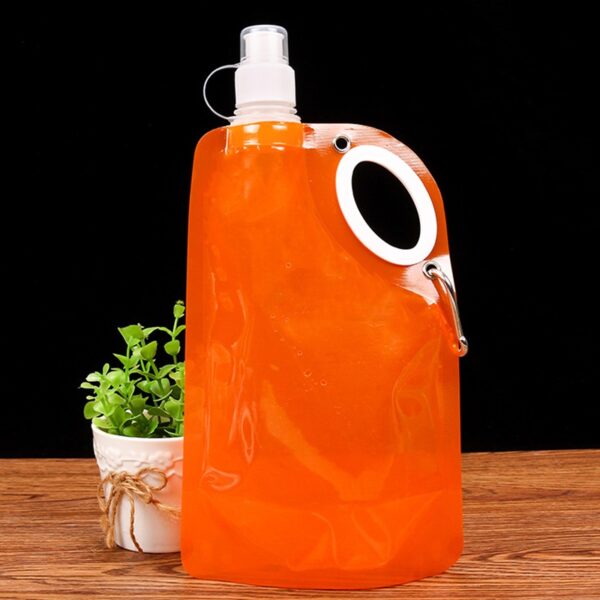 Suction Nozzle Plastic Folding Water Bag 27oz