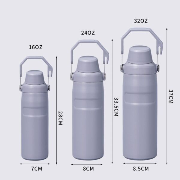 Large Capacity Handle Portable Insulated Bottle 16oz