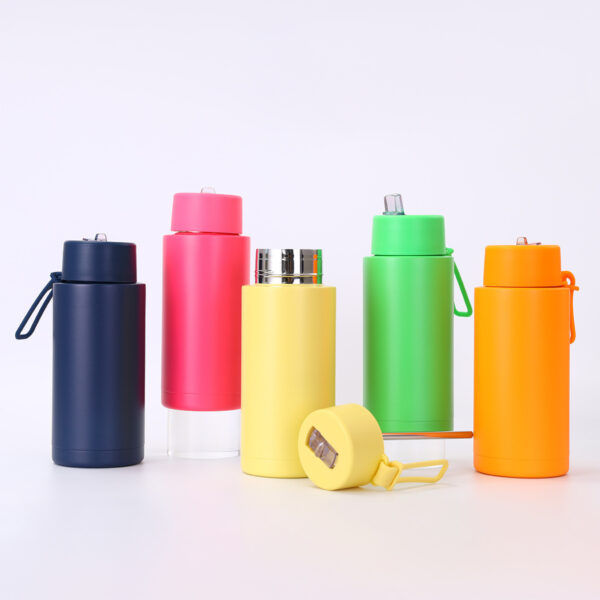 32oz Large Capacity Stainless Steel Thermos with Silicone Handle And Straw