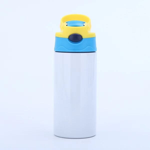 12oz Stainless Steel Mini Pocket Thermos with Straw And Pop-up Lid