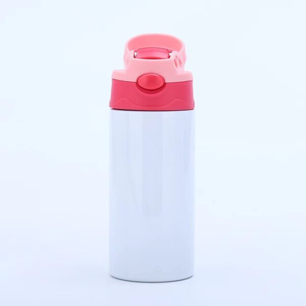 12oz Stainless Steel Mini Pocket Thermos with Straw And Pop-up Lid