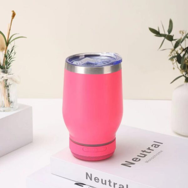 Bluetooth Audio Portable Eggshell Thermos Cup-12oz