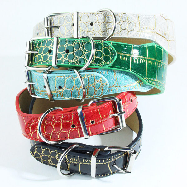 Large Dog Crocodile Pattern Pet Collar