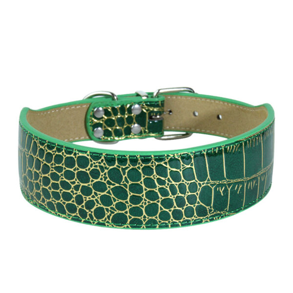 Large Dog Crocodile Pattern Pet Collar