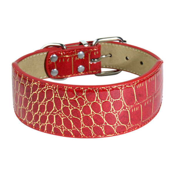 Large Dog Crocodile Pattern Pet Collar