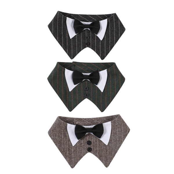 Fashionable Large Dog British Style Suit Collar Drool Scarf