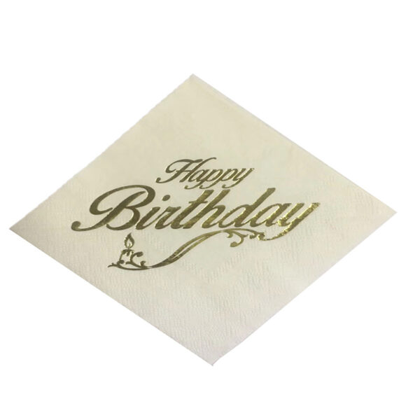 Customized Gold Foil Printed Colored Napkins