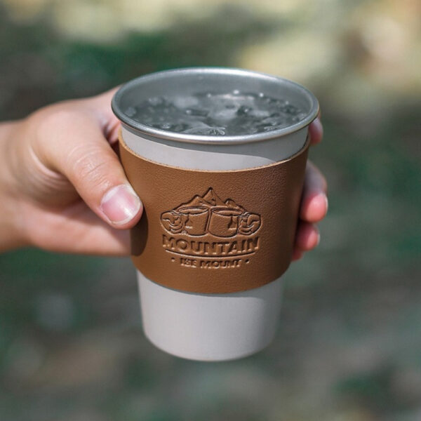 Camping Leather Cup Holder