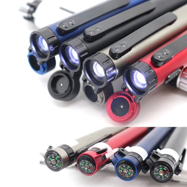 Compass Led Stylus Screwdriver Ballpoint Pen-6 IN 1