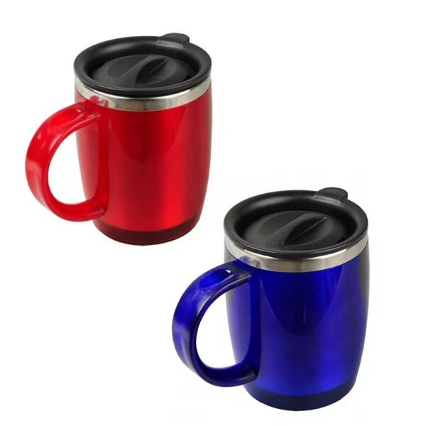 Double Layer Stainless Steel Coffee Mug with Lid-15oz