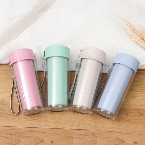 Portable Plastic Cups with Strap