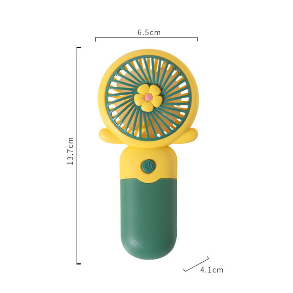 Summer Cartoon Flower Handheld USB Rechargeable Fan