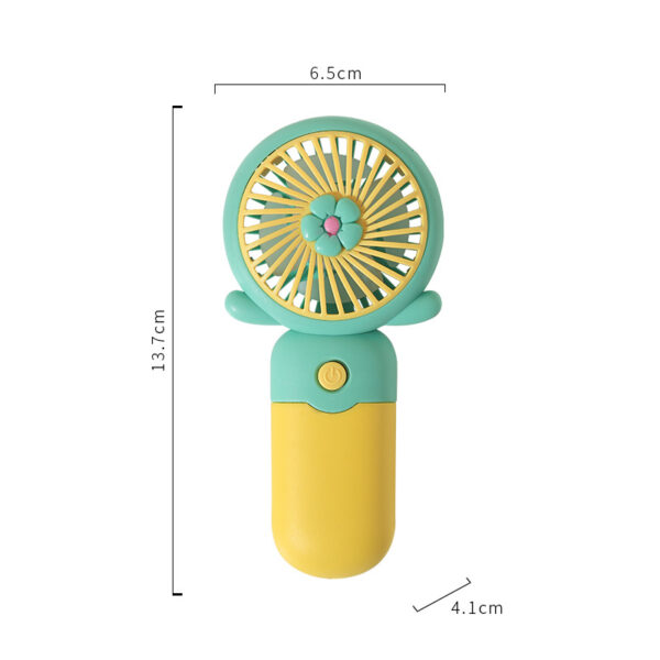 Summer Cartoon Flower Handheld USB Rechargeable Fan