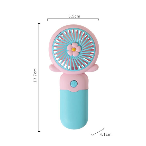 Summer Cartoon Flower Handheld USB Rechargeable Fan