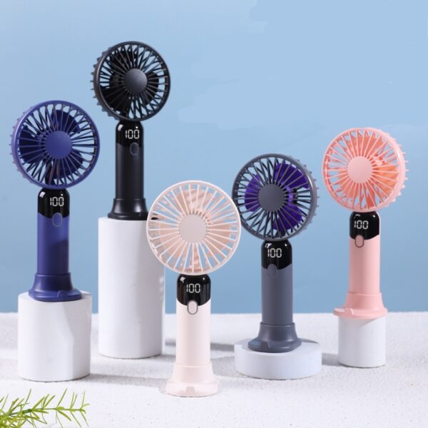 Summer Handheld USB Rechargeable Fan with LED Display