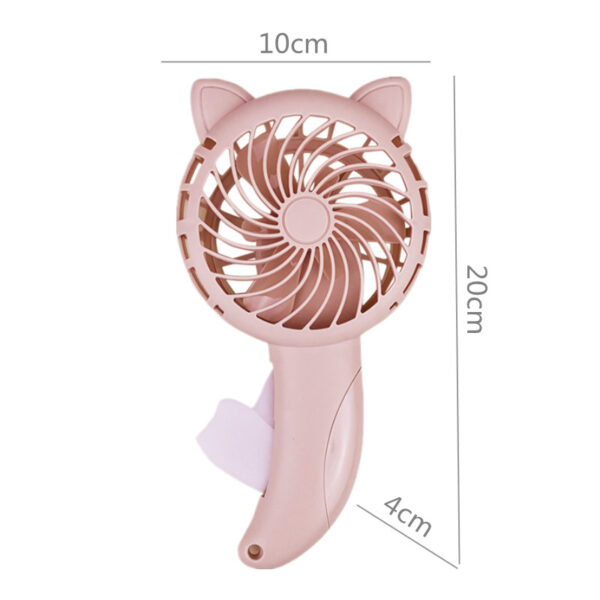 Custom Cute Cartoon Cat Shape Handheld Fan