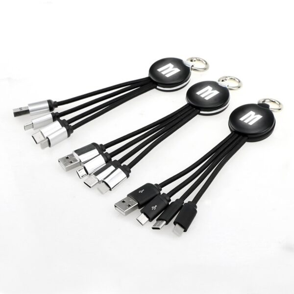 Creative 4-in-1 Charging Cable with Lumious LOGO