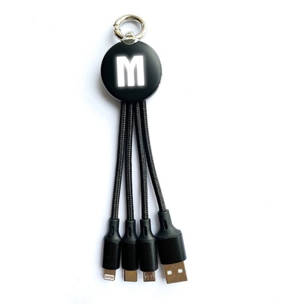 Creative 4-in-1 Charging Cable with Lumious LOGO