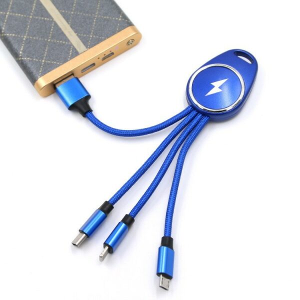 Wholesale Promotional 4-in-1 Charging Cable with Lumious LOGO