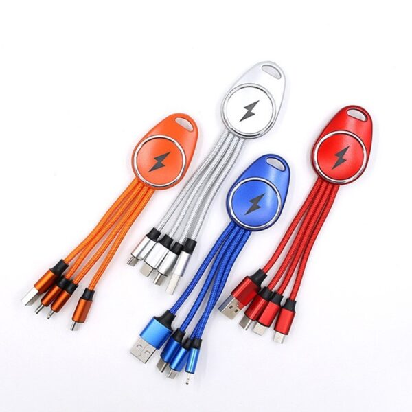 Wholesale Promotional 4-in-1 Charging Cable with Lumious LOGO