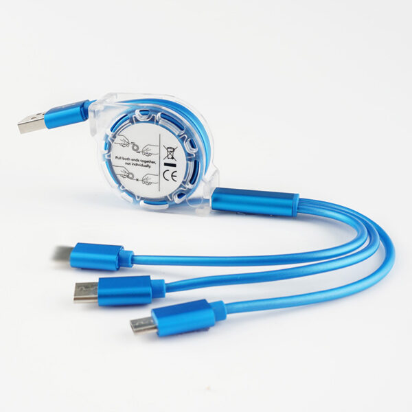 Retractable Promotional 4-in-1 Charging Cable