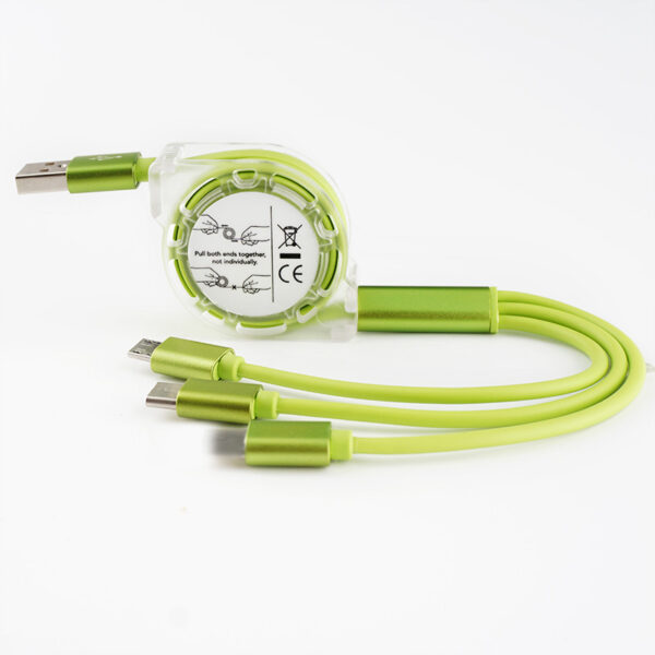 Retractable Promotional 4-in-1 Charging Cable