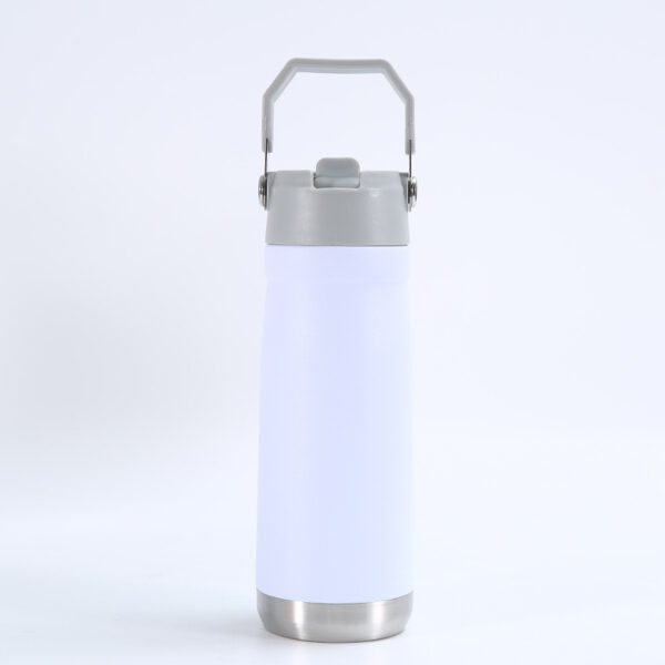 Portable 22oz Stainless Steel Double Layer Vacuum Insulated Bottle with Carrying Handle