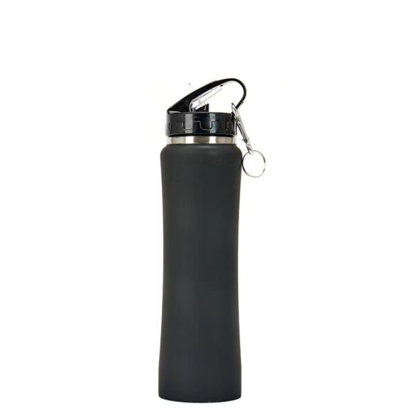 Double Stainless Steel 21oz Waisted Rubber Sports Vacuum Water Bottle