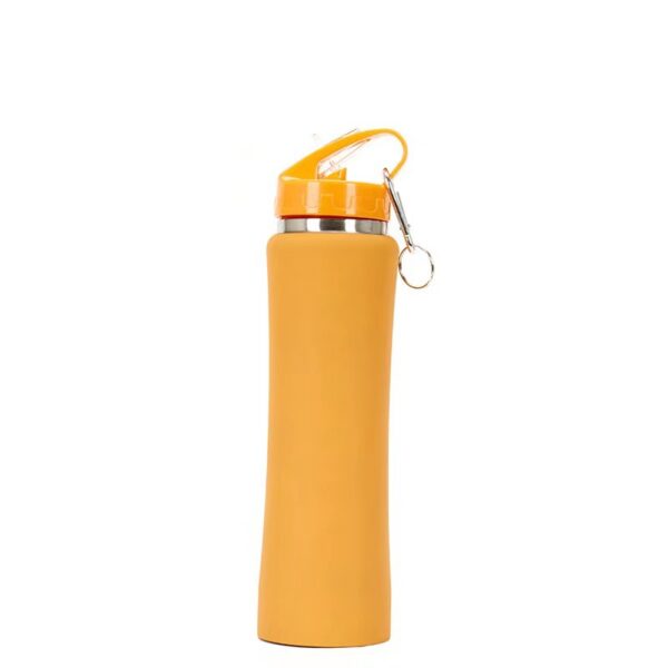 Double Stainless Steel 21oz Waisted Rubber Sports Vacuum Water Bottle