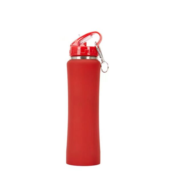 Double Stainless Steel 21oz Waisted Rubber Sports Vacuum Water Bottle