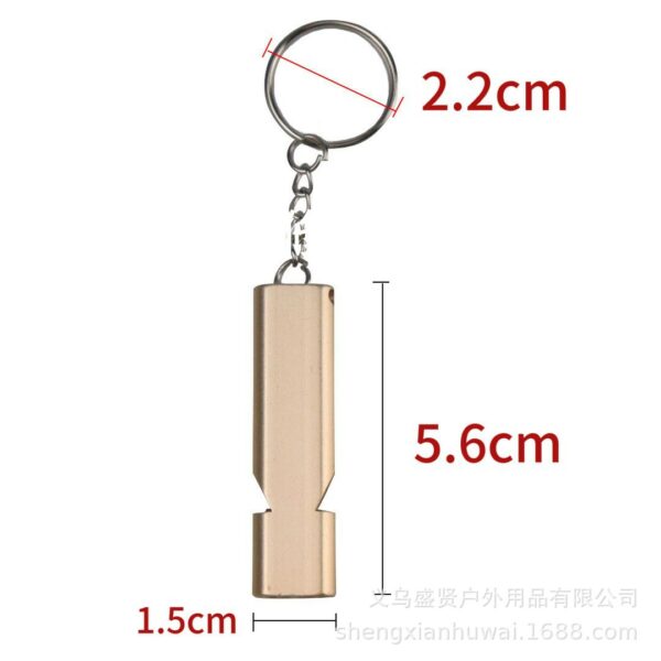 Flat Aluminum Alloy Dual-Frequency Survival Whistle