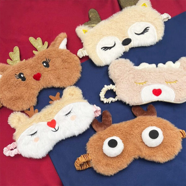 Adorable Plush Eye Mask features Cute Animal Designs