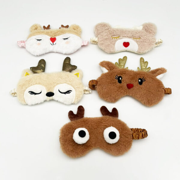 Adorable Plush Eye Mask features Cute Animal Designs